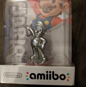 Silver Mario Amiibo NIB US